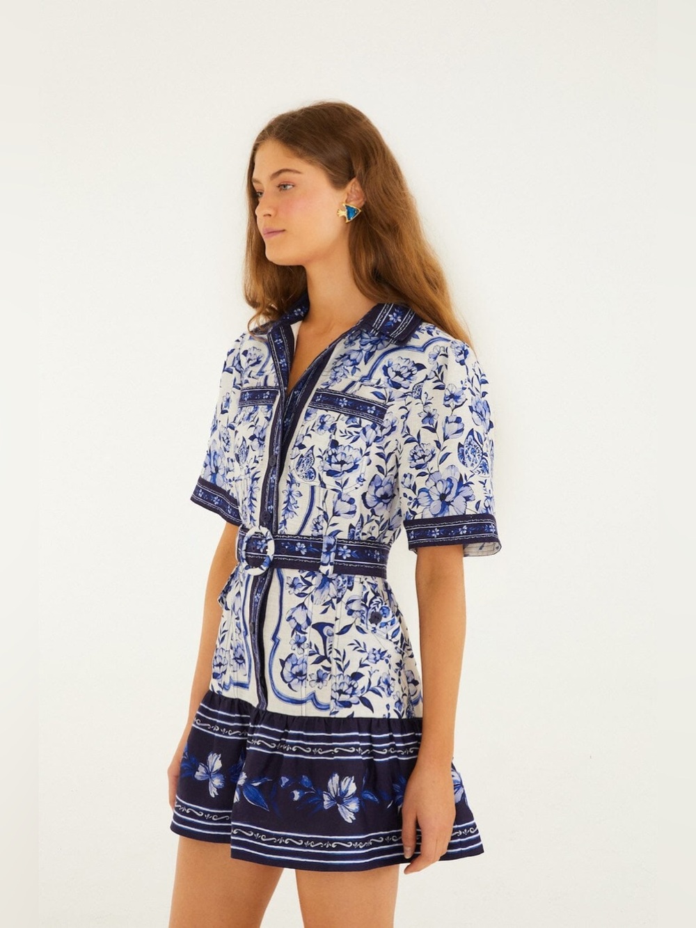 FARM Rio Porcelain Garden Mini Dress - Picture 6 of 9